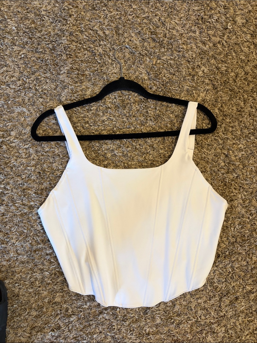 White Corsette Women’s Crop Camisole Tank